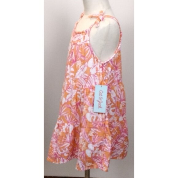 Cat & Jack Girls Tropical Floral Sundress Size 4T Party Beach Casual Summer - Picture 3 of 9